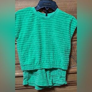 Kids Green Textured Shirt